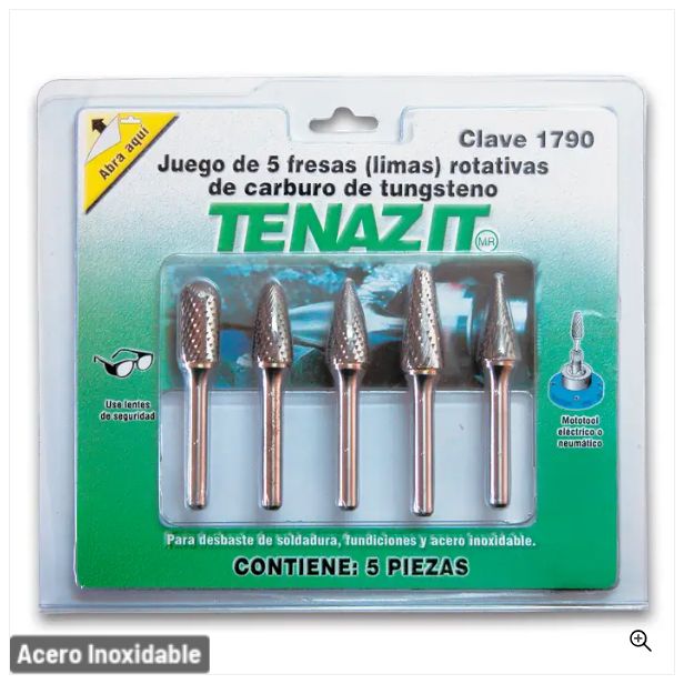 Clave 1790 — JUEGO 5 LIMAS ROTATIVAS BLISTER