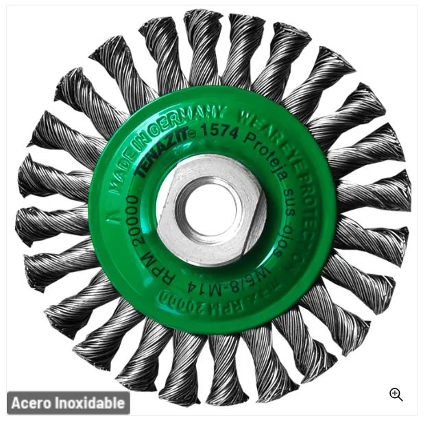 Clave 1574 — 100x0.508xMR CIRCULAR TRENZADO INOX#