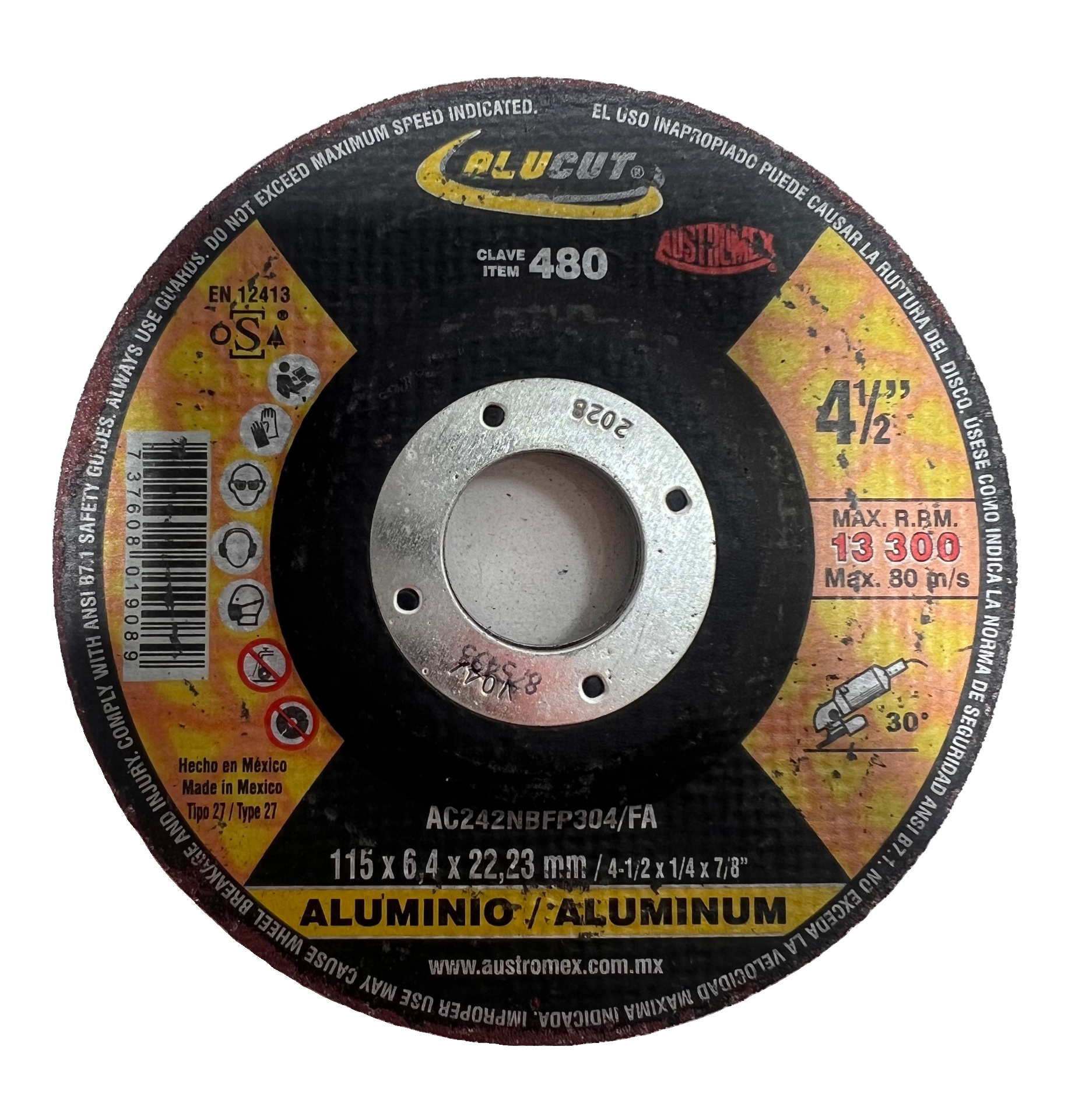 Austromex Alucut Clave 480 — 4½" x 1/4" x 7/8"