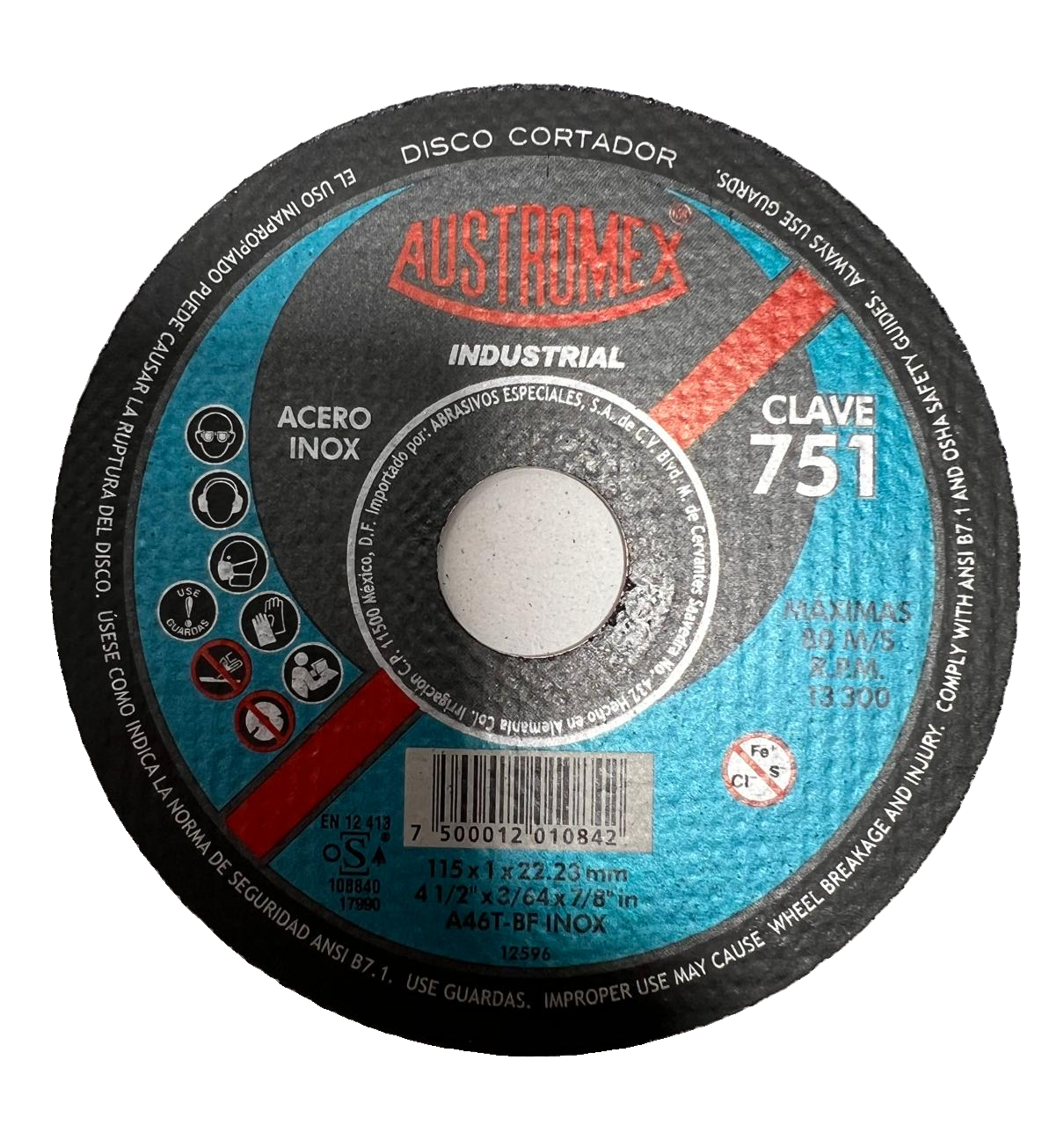 Austromex Industrial Clave 751 — 4½" x 3/64" x 7/8"