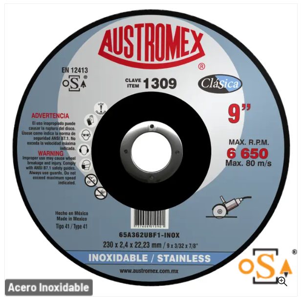 Clave 1309 — 228X2.4X22.23 65A362UBF1-INOX