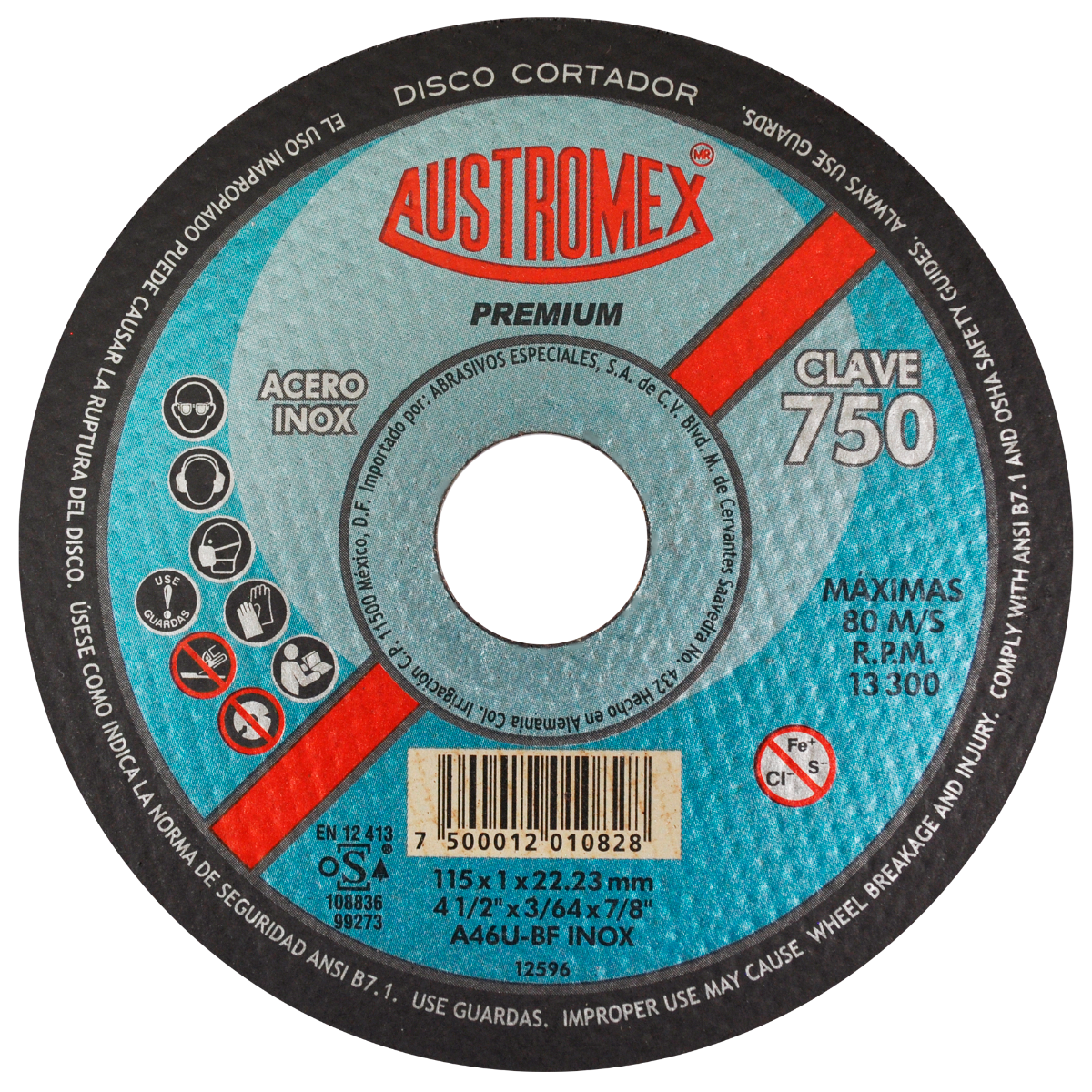 Austromex Premium Clave 750 — 4½" x 3/64" x 7/8"