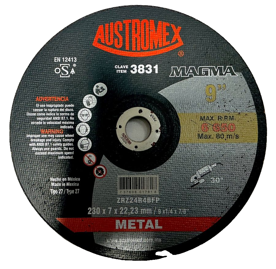 Austromex Magma Clave 3831 — 9" x 1/4" x 7/8"