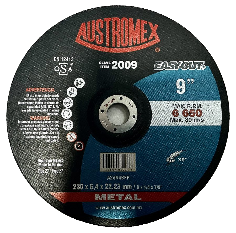 Austromex Easy-Cut Clave 2009 — 9" x 1/4" x 7/8"