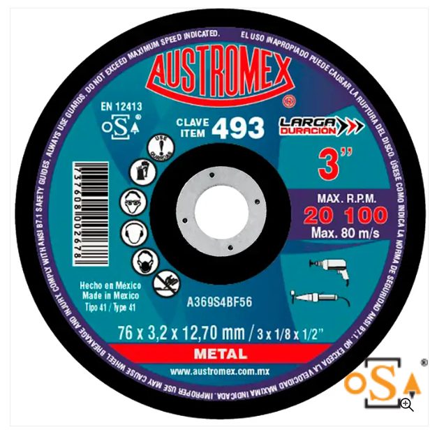 Clave 493 — 76X3.2X12.70 A369S4BF56