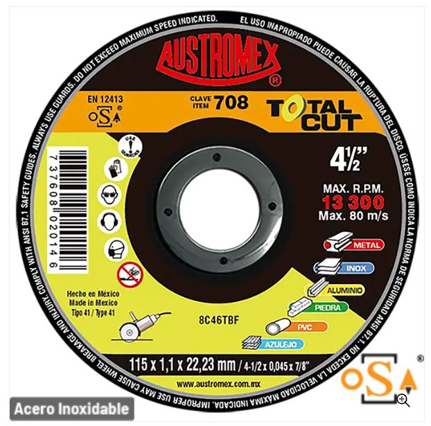 Clave 708 — 115 X 1.1 X 22.23 8C46TBF