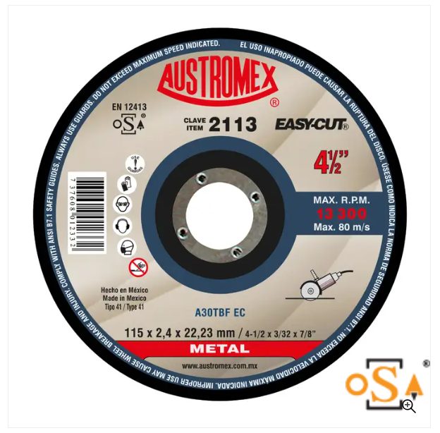 Clave 2113 — 115X2.4X22.23 A30TBF EC