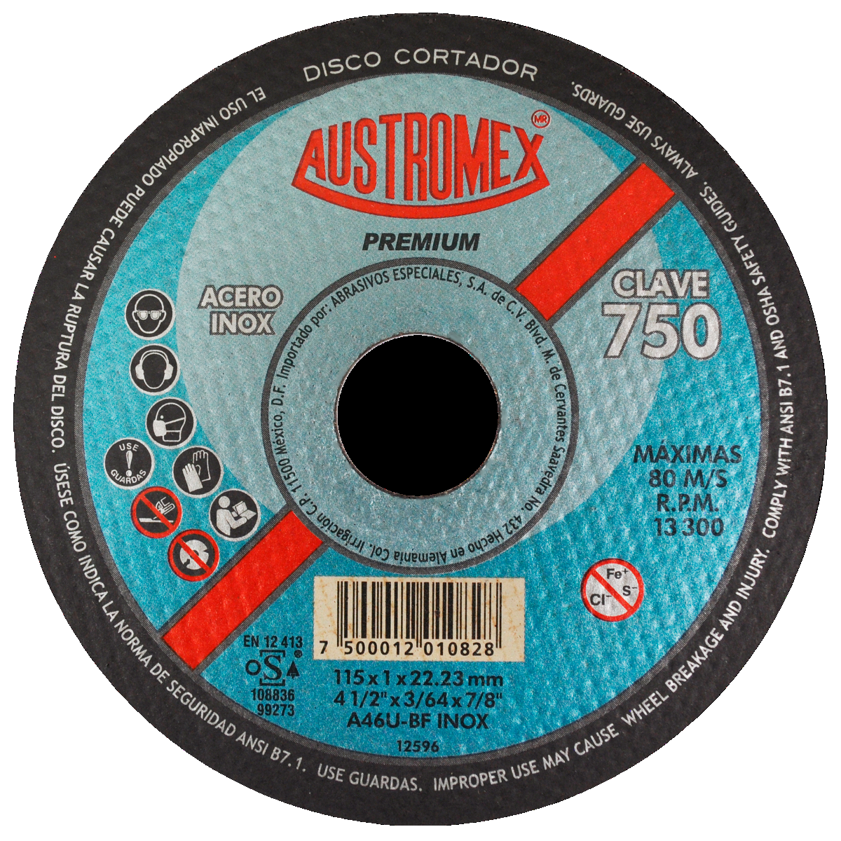 Austromex Premium Clave 750 — 4½" x 3/64" x 7/8"
