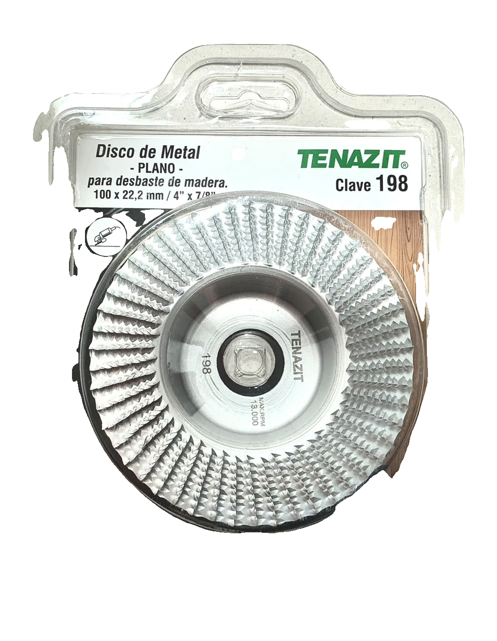 Tenazit Clave 198 Plano — 4" x 7/8"