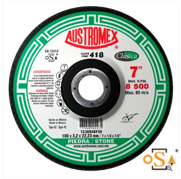 Clave 418 — 180X3.2X22.23 1C36R4BF39
