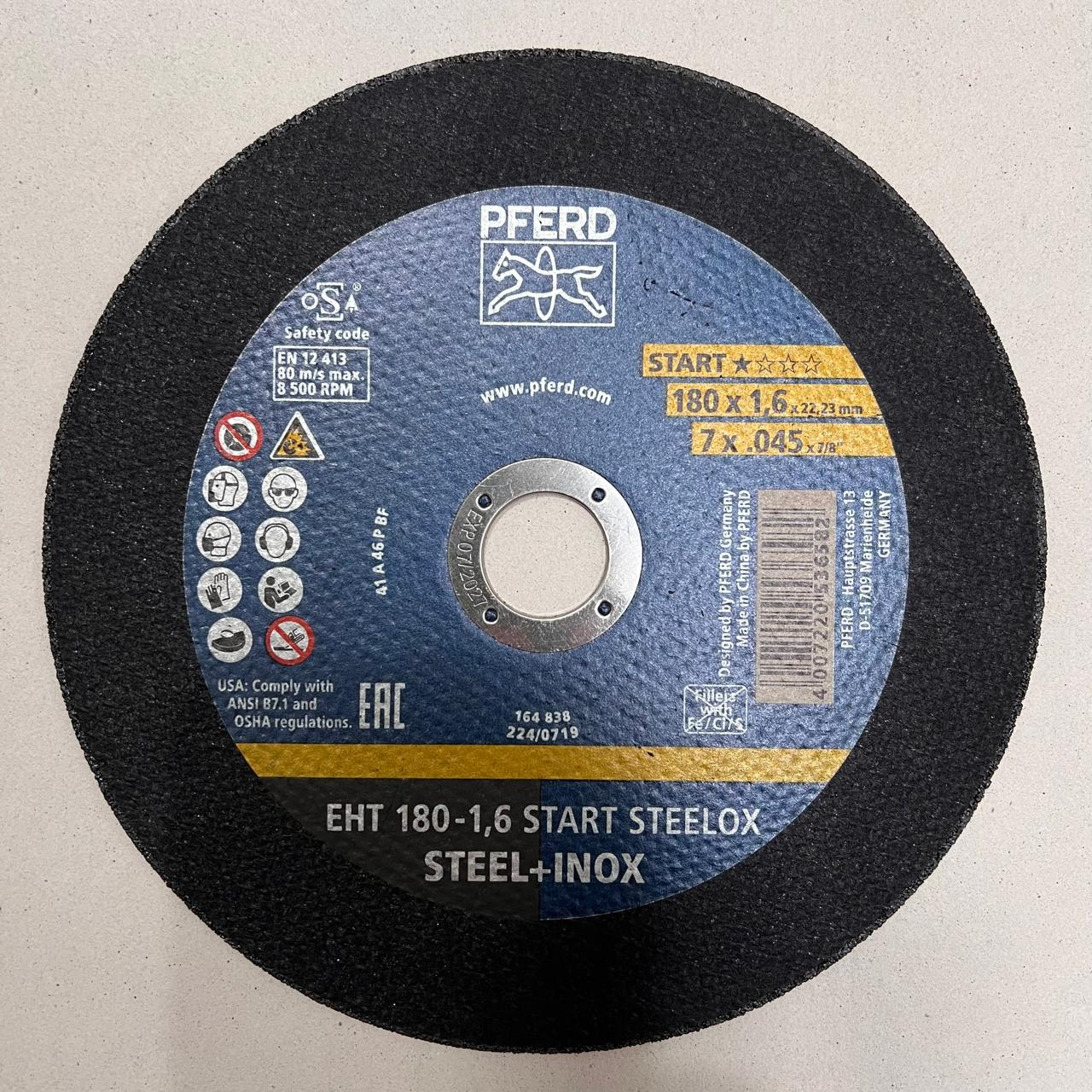 PFERD EHT 180-1,6 START STEELOX — 7" x .045" x 7/8"