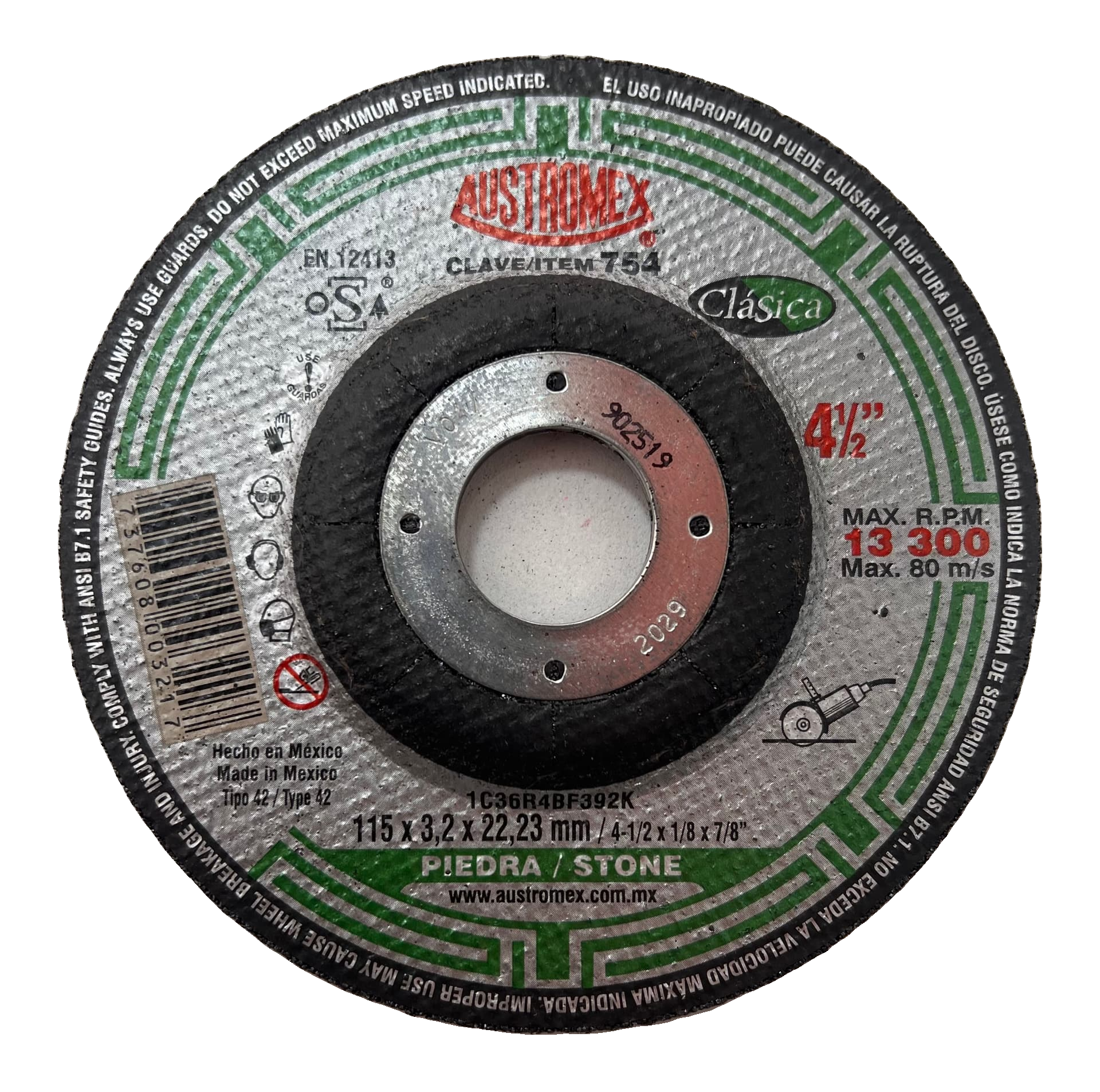 Austromex Clásica Clave 754 — 4½" x 1/8" x 7/8"