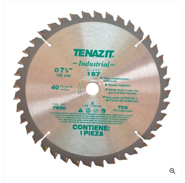 Clave 167 — 185x15.9 40 DIENTES TCG#