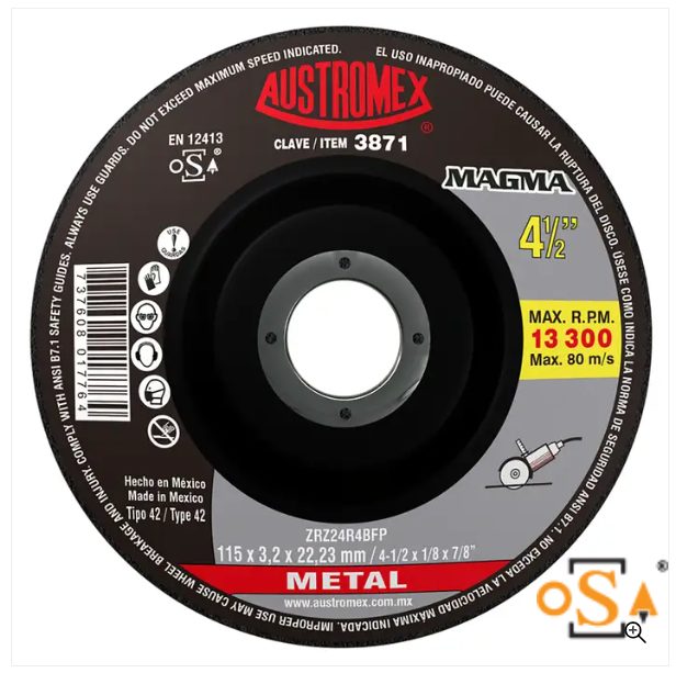 Clave 3871 — 115 x 3.2 x 22.23 ZRZ24R4BFP