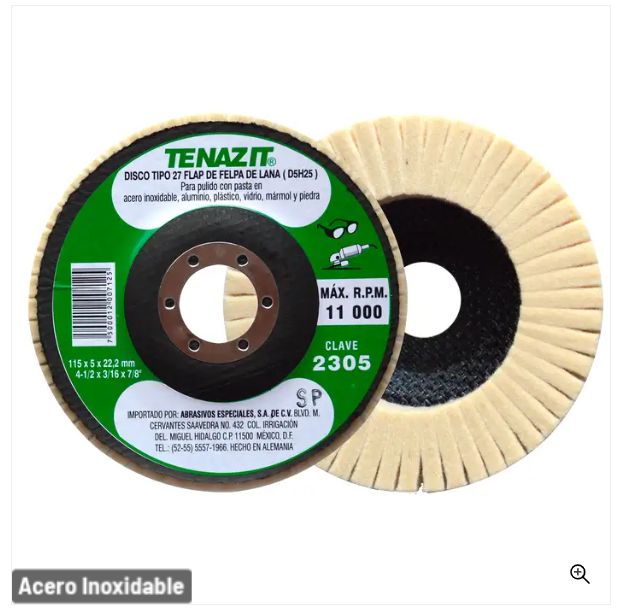 Clave 2305 — 115 X 5 X 22.2 DISCO FLAP FELPA D5H25 #