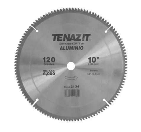 Clave 2134 — 250X2.8X15.9 120 DIENTES ALUMINIO #