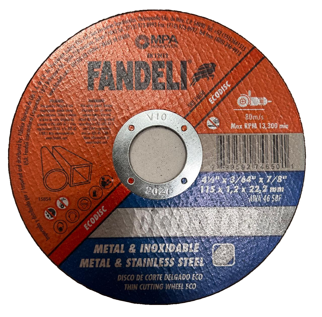 Fandeli Ecodisc — 4½" x 3/64" x 7/8"