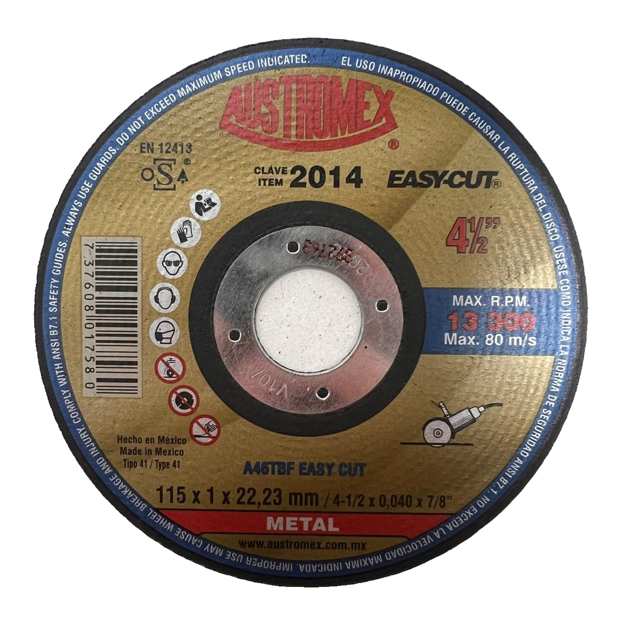 Austromex Easy Cut Clave 2014 — 4½" x .040" x 7/8"