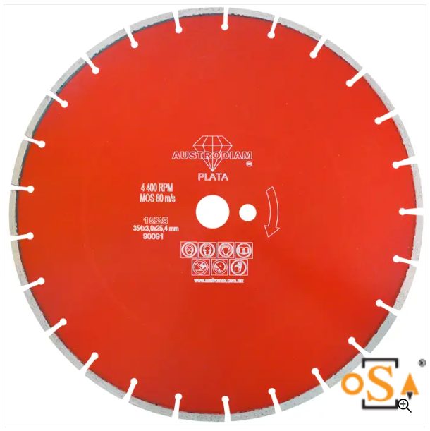 Clave 1525 — 354x3x25.4 ROJO-PLATA