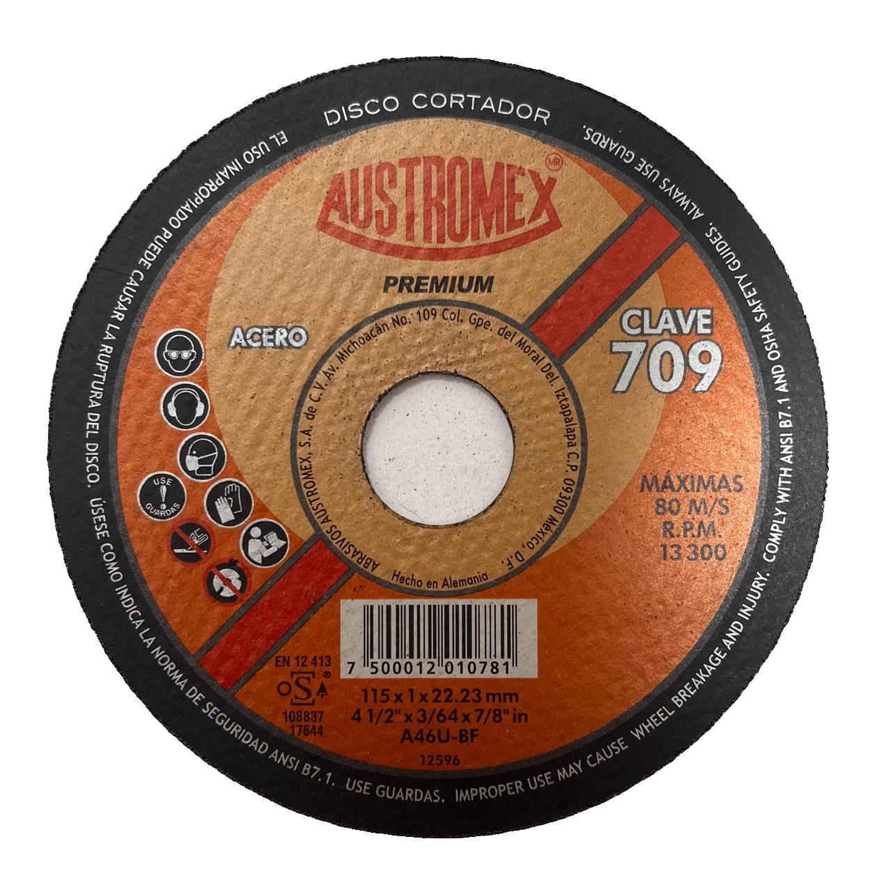 Austromex Premium Clave 709 — 4½" x 3/64" x 7/8"
