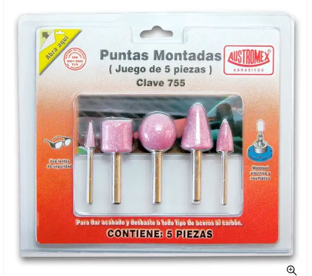 Clave 755 — BLISTER P.M. JUEGO DE 5 PZAS.