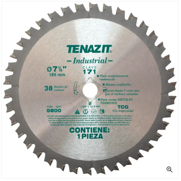 Clave 171 — 185x15.9 38 DIENTES MTCG#