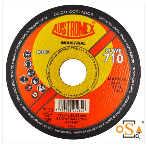 Clave 710 — 115x1x22.2 A46T BF #