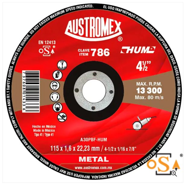 Clave 786 — 115X1.6X22.23 A30PBF-HUM