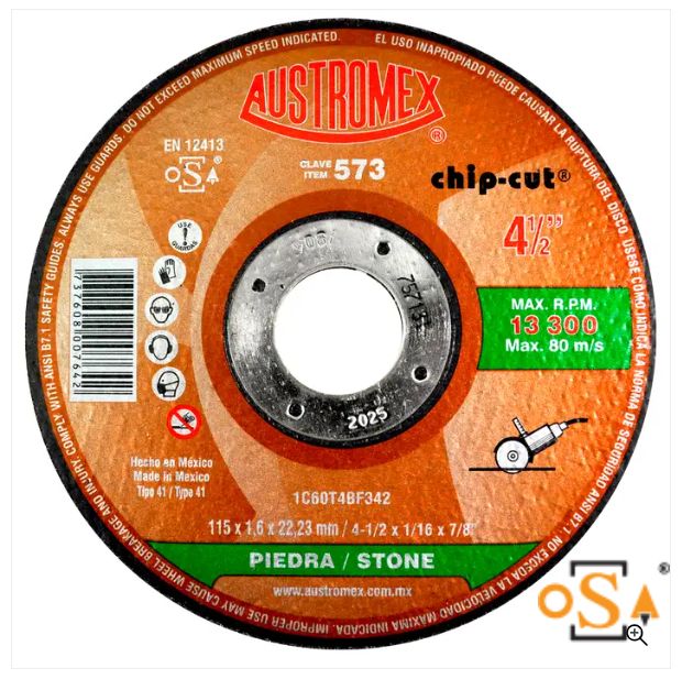 Clave 573 — 115X1.6X22.23 1C60T4BF342