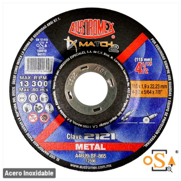 Clave 2121 — 115x1.9x22.2 A46U9-BF-1432 #