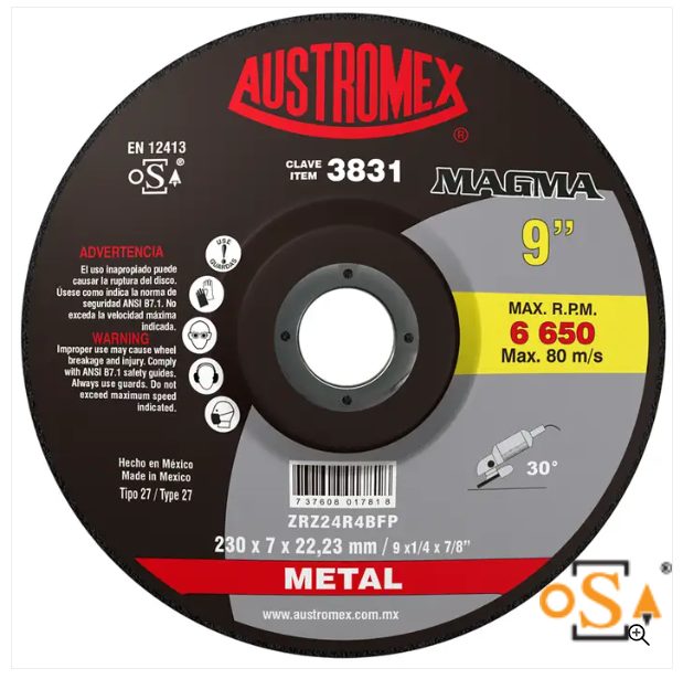 Clave 3831 — 228 x 7 x 22.23 ZRZ24R4BFP