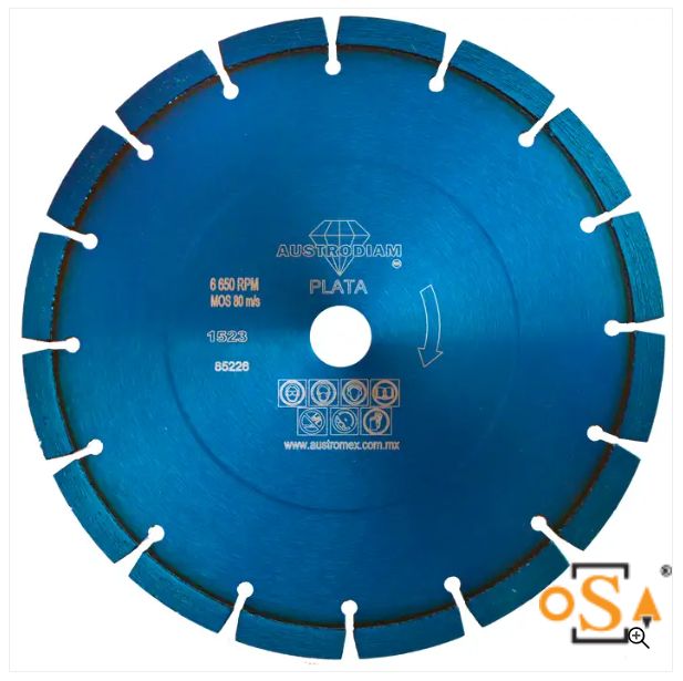 Clave 1523 — 230 x 2.8 x 22.23 AZUL-PLATA