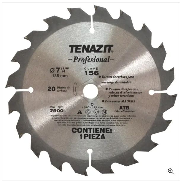 Clave 156 — 185x15.9 20 DIENTES ATB#