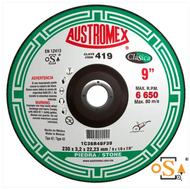 Clave 419 — 230 X 3.2 X 22.23 1C36R4BF39