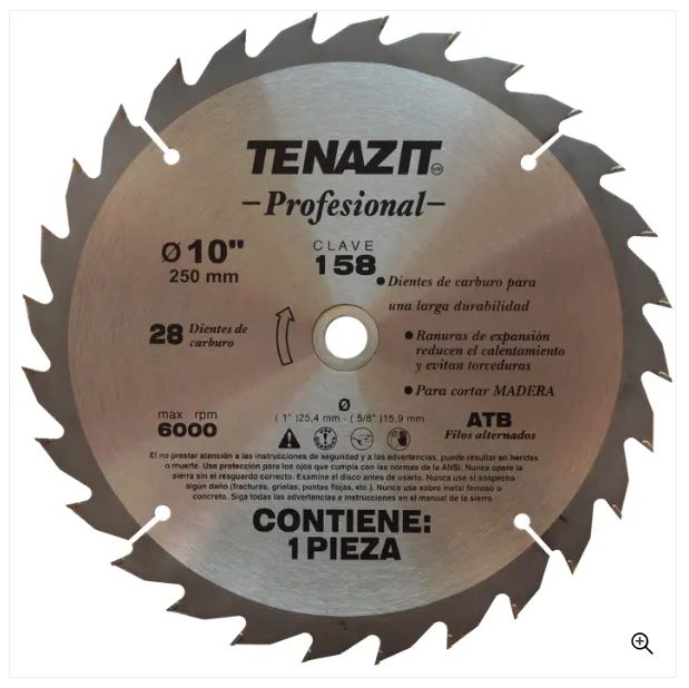 Clave 158 — 250x25.4 A 15.9 28 DIENTES ATB#