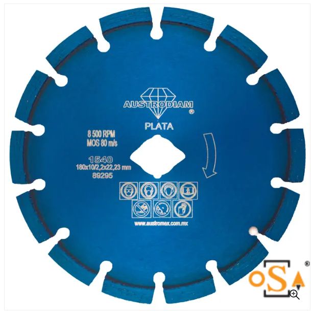 Clave 1540 — 180 x 2.5 x 22.23 AZUL-PLATA