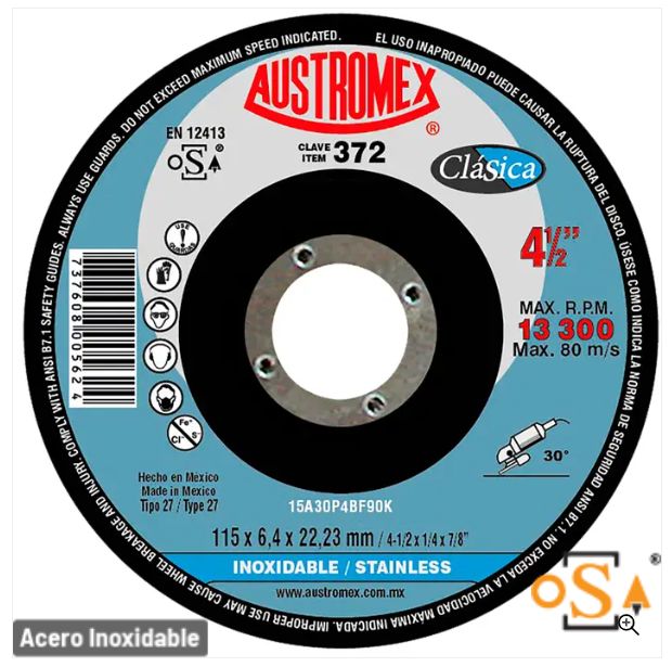 Clave 372 — 115X6.4X22.23 15A30P4BF90K